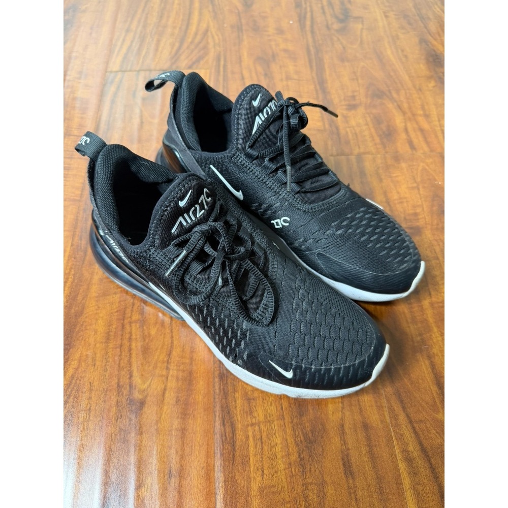 Nike Air Max 270 Black White Low Top Lace Up AH6789-001 Sneaker Womne's SZ 8